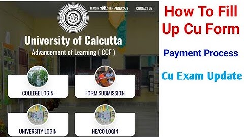1st Semester Examination Form Fill Up Process || Calcutta University|| How To Fill Cu Exam Form