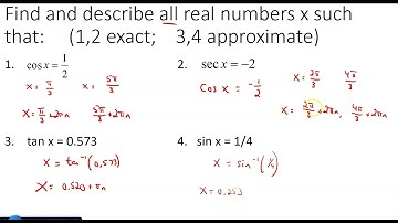 Section 5.5 (Part 1): Solving Trig Equations