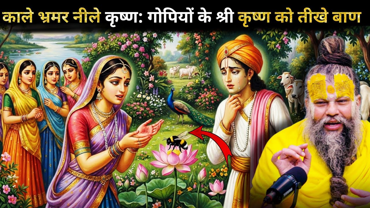 जब एक भंवरे को मैडम बना कर गोपियों ने मरे श्री कृष्ण और उद्धव को तीखे बाण 🤯 भ्रमर गीत वर्णन 🙏