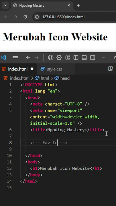 Cara mengubah Icon Website di HTML #htmltips #htmltricks #favicon #webprogramming #htmltutorial