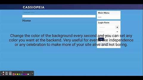 Joomla color background