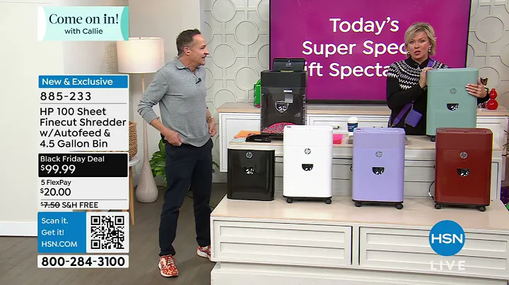 HP 100 Sheet Finecut Shredder with Autofeed and 4.5 Gall...