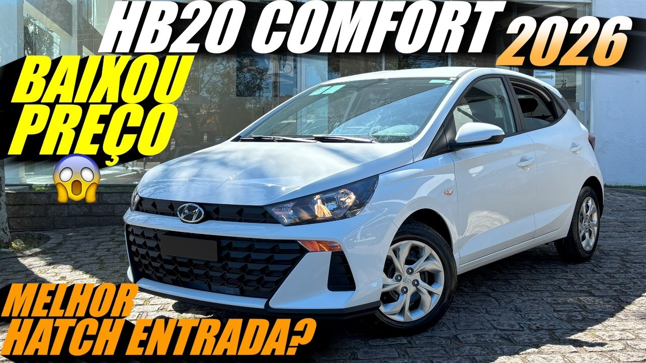HB20 COMFORT 2026 Baixou o Preço! Melhor que Polo Track 2026 e Fiat Argo 2026?