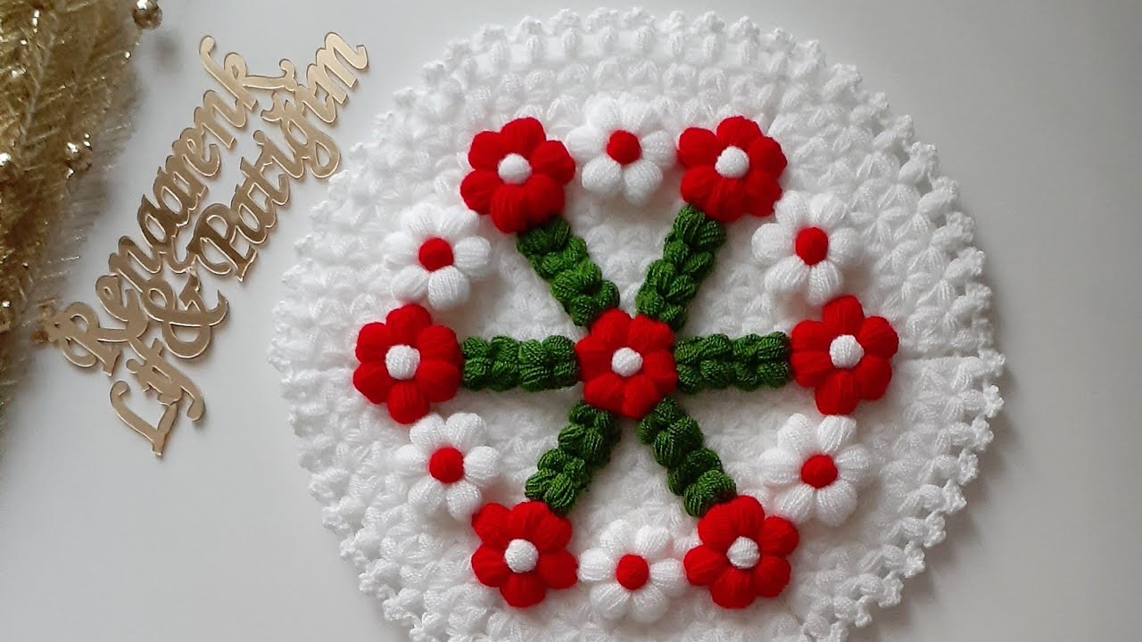 Puf çiçekli yuvarlak lif/takım lif #pufçiçeklilif#yuvarlaklif#lifmodelleri