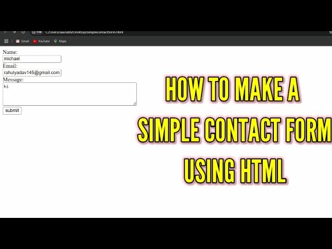 How to make a Simple Contact Form Using HTML - YouTube