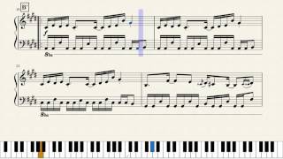 Undertale - 076 "Bergentrückung" / 077 "ASGORE" - Piano arrangement chords