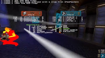 Team Tatties gives the Surprised Pikachu meme face d Quake 2 CTF Jamboree Finals