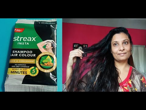 Hair Color Shampoo/ Streax Insta Hair colour Shampoo Review/How to use n  apply Hair color shampoo - YouTube