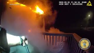 RAW BODYCAM: Hero Cop Kicks Down Flaming Door to Save Trapped Chattanooga Family