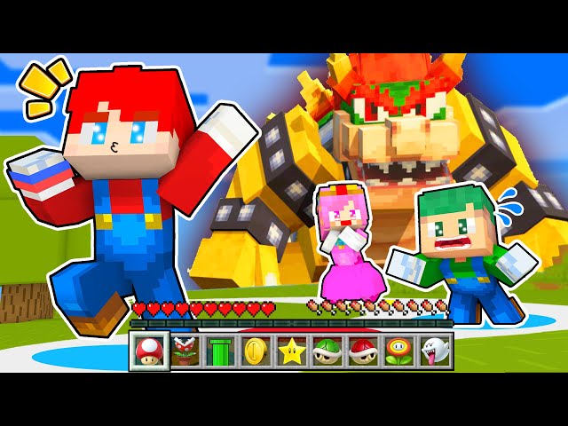 マリオのアイテムを使って超怖いクッパを倒すマインクラフト！🍄🔫『ザ