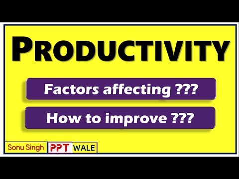 PRODUCTIVITY | Meaning | Factors affecting | Ways to improve productivity | BBA/MBA | ppt