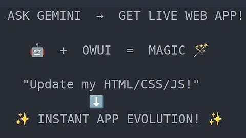 Instant Web Apps with Open WebUI & Google