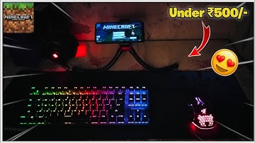 My Mini Dream Setup is Complete 😍| Play Minecraft Pocket Edition with Keyboard and mouse |#minecraft