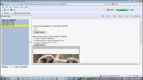 Output training materials as a SCORM PIF