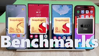 Benchmark Wars: 8s Gen 3 vs 8 Gen 2 vs 8 Gen 3 vs A17 Pro (Xiaomi vs Samsung vs Apple)