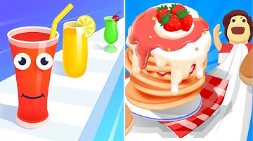 Juice Run Vs Pancake run 🔴⚪️New Update Max All Big Levels Walkthrough Android iOS Gameplay