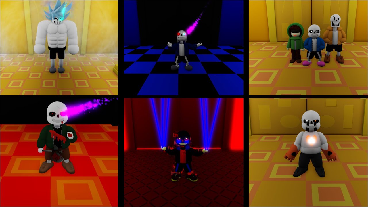 Sans vs Chara ALL CHARACTERS SHOWCASE | Roblox