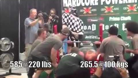 BENCH PRESS RAW - Adrian Larsen 265kg (585lbs)
