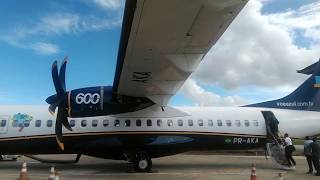 João Pessoa a Recife. Voo com a AZUL, avião ATR-72