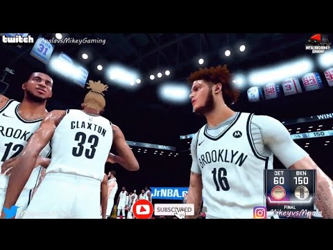 NBA 2K21 – Brooklyn Nets Win By 90 Points vs Detroit Pistons
