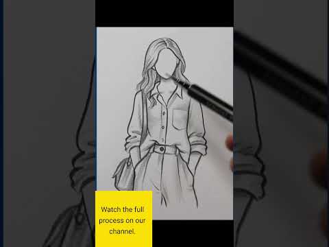 Fashion Sketching Pose. Quick Preview # #dressdrawing #drawing #dressess