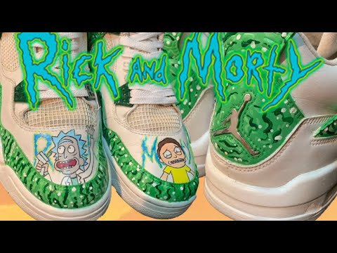 rick and morty custom jordans