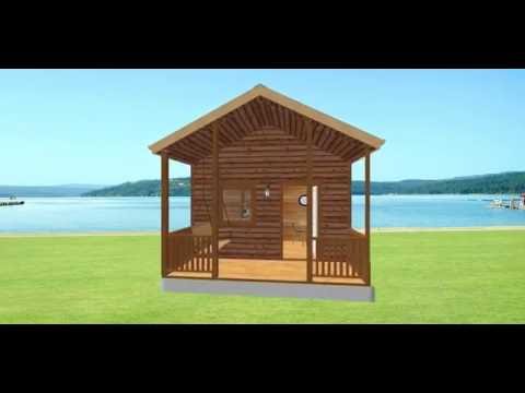 Conestoga Log Cabin Kit Tour - 14'7" x 30' Kerawinds with 2 BR | 1 BA | 437 SQF