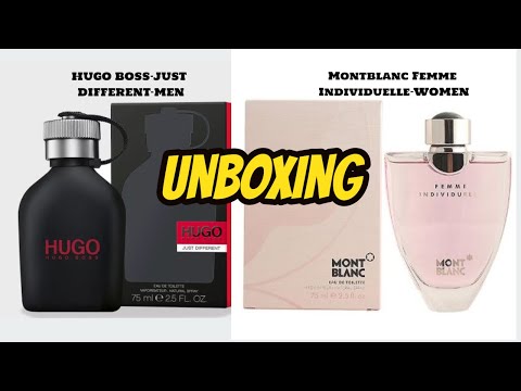 unboxing-hugo-boss-eau-de-toilette-man-&-montblanc-individuelle-femme-eau-de-toilette-women