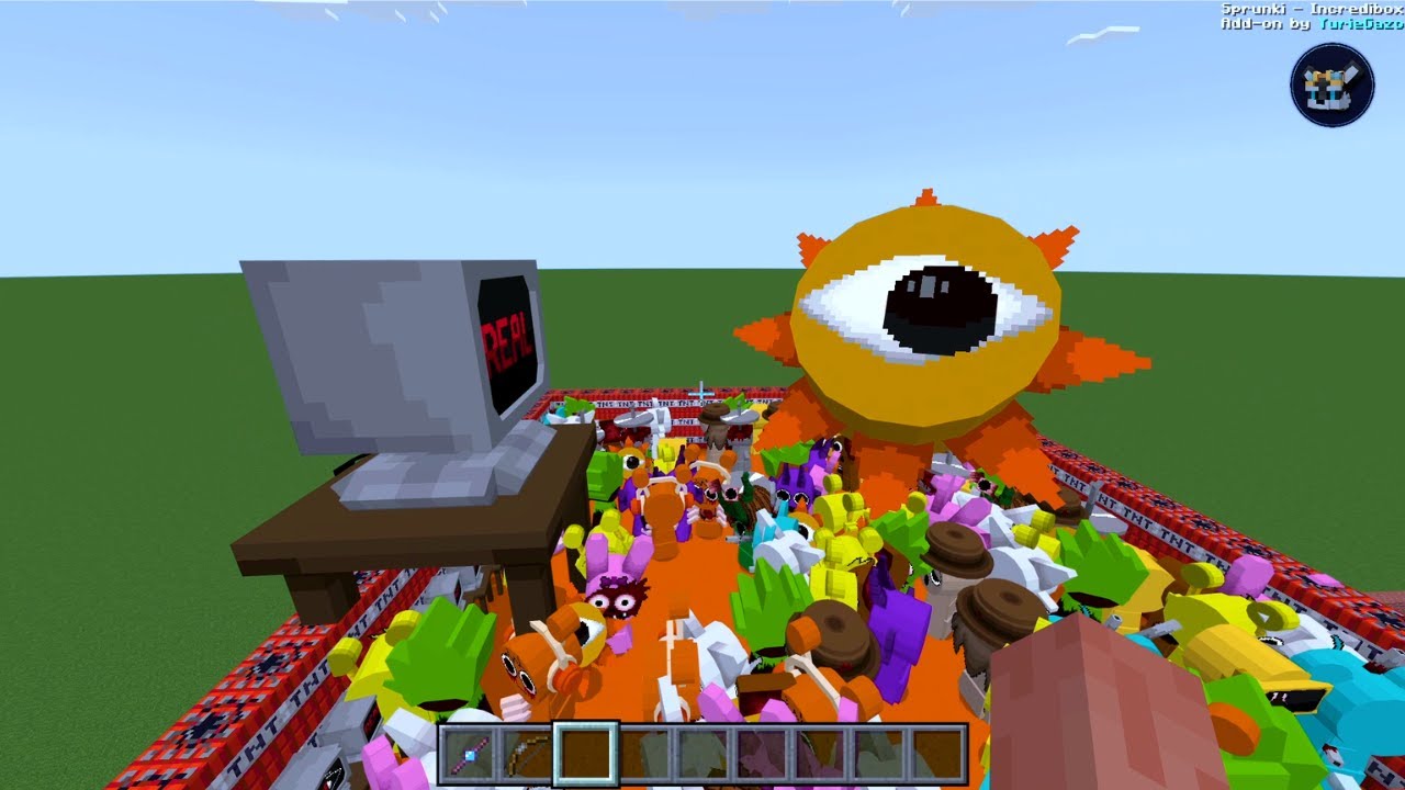 NEW Incredibox Sprunki VS HORROR SPRUNKI! Fun Adventure MAP MAZE! Minecraft Bedrock PE