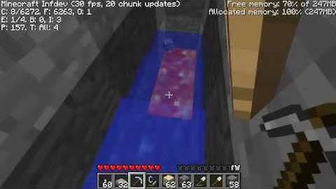 Minecraft Infdev - New World - Water Demonstration 3