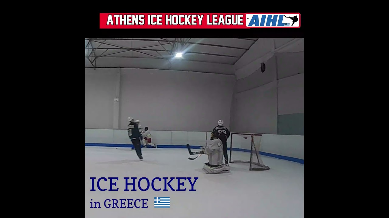 Action from the AIHL in Athens Greece 🇬🇷 - Greece Ice Hockey