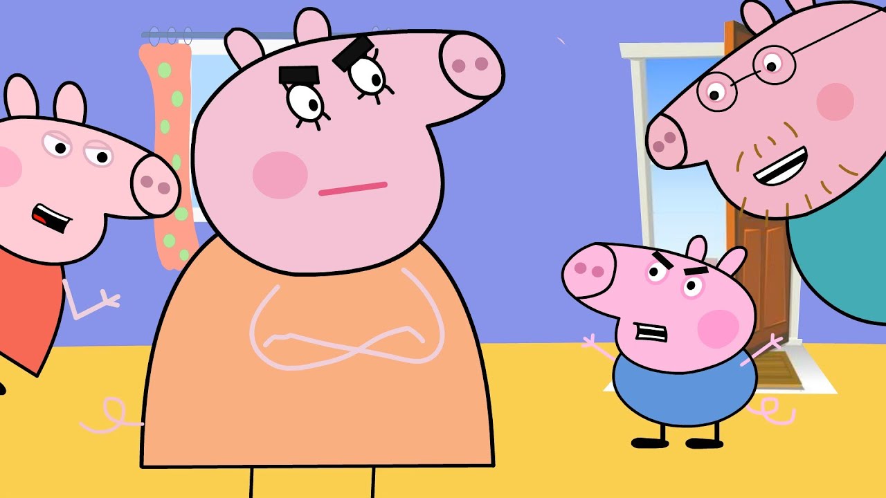 GEORGE SCOLDS MOM PIG 😬🤣 - YouTube