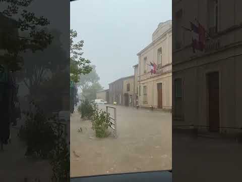 ⛈ Des orages diluviens frappent désormais l'est de l'Hérault.📅 date : 16/09/2023