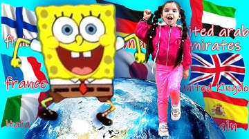 Best Day Ever! - in different languages | Spongebob and Dominika In Real Life