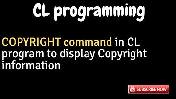 IBM i, AS400 Tutorial, iSeries, System i -COPYRIGHT in CL programs.