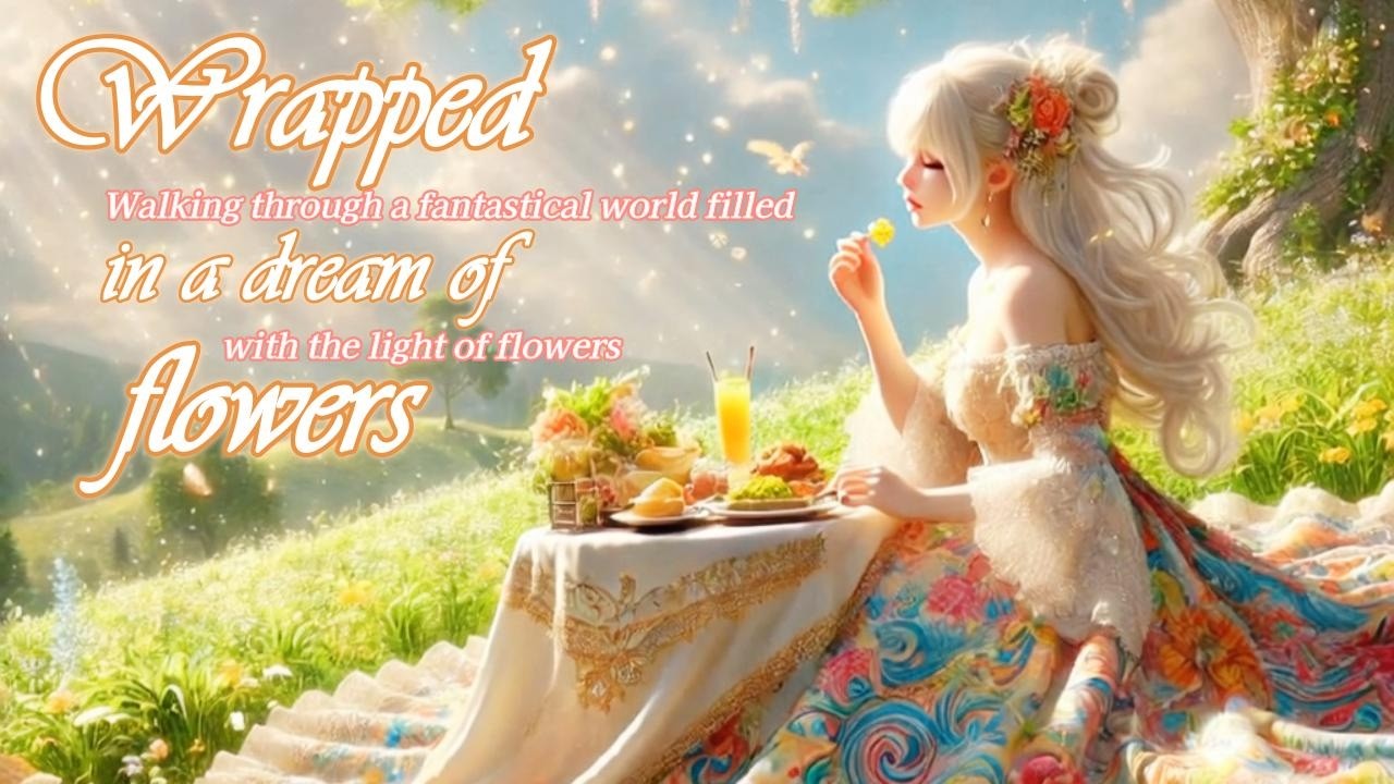 【花の夢に包まれて】花の光に満ちる幻想世界を歩く ～DomoAI×Suno～ 長尺ワンカット