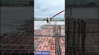Concrete Pouring for RCC Structural Frame in Residential Project #constructionsite #feed