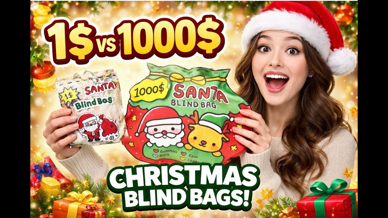 What’s Inside a $1 vs $1000 Christmas Santa Blind Bag? 🎅🎁