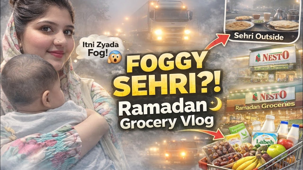 Motherhood + Ramadan 🌙 | Foggy Sehri & Grocery Shopping Vlog