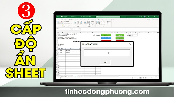 Hướng dẫn ẩn các sheet trong excel 2010 bằng hàm