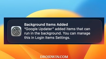 Remove Google Updater from Allow in the Background on Mac Ventura