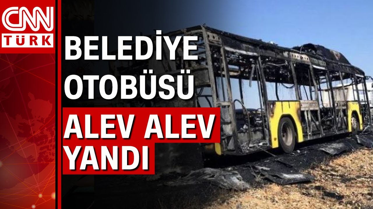 Diyarbakır'da belediye otobüsü alev alev yandı