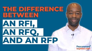 The difference between an RFI, RFQ and RFP.