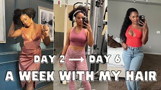 a week with my hair | natural hair styling + maintenance