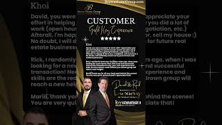 Client Testimonial For David, Rick & Maria A Huge Thank You To Our Amazing Clients For Your