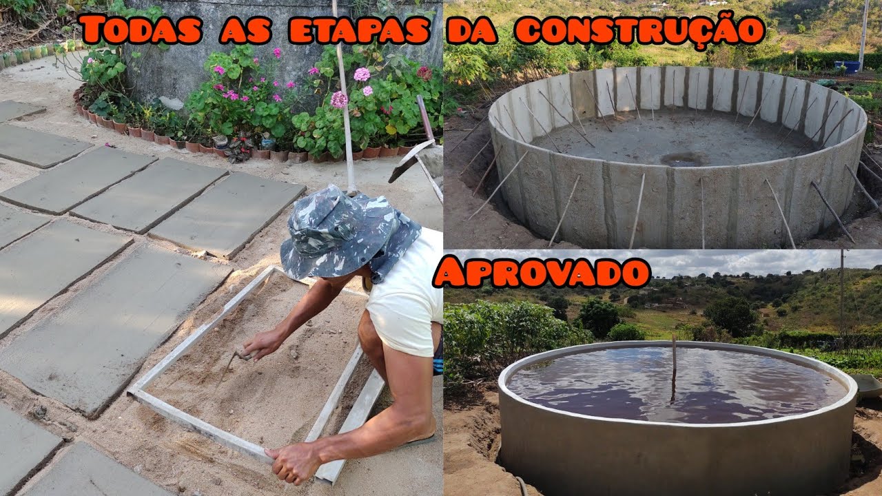 construindo um tanque na horta para irrigação (todo processo do começo ao fim em um único vídeo)