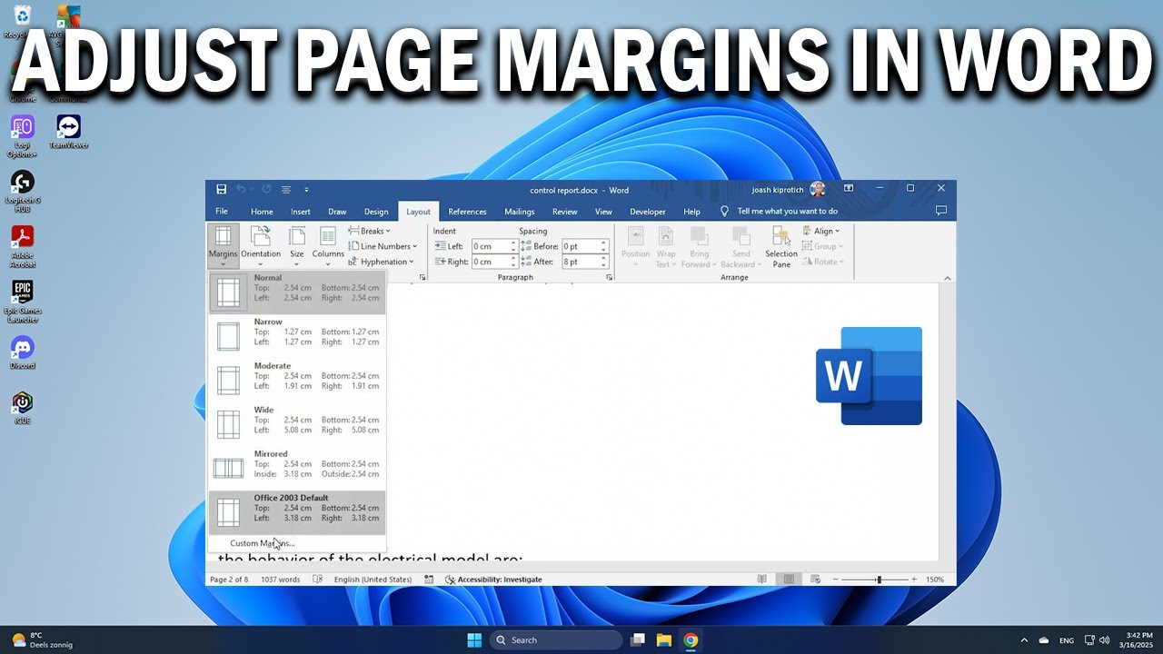 How To Adjust Page Margins in Microsoft Word - Easy Fix - YouTube