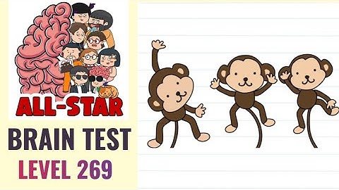 Brain Test All Star Level 269 | Tap on the monkey with the longest tail | Walkthrough