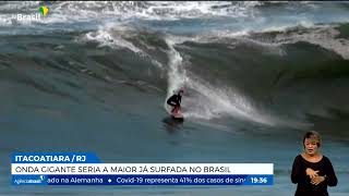 Onda gigante em Itacoatiara, RJ, pode ser a maior já surfada no Brasil