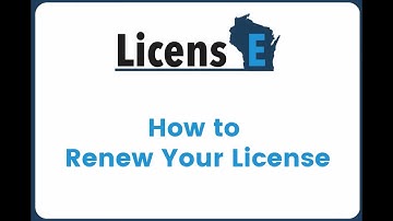 LicensE - How to Renew Your License (Video has no sound)